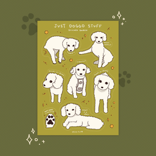 Just Doggo Stuff Sticker Sheet